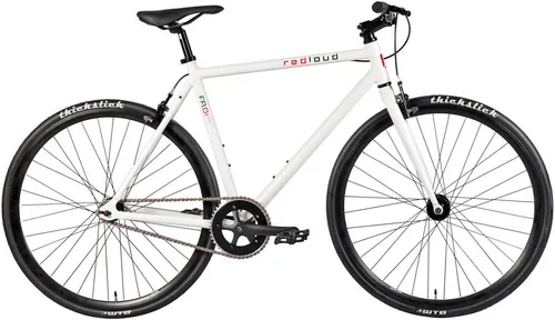 REDLOUD Singlespeed FA.01 (Fixie), 1 Gang - Singlespeed Fahrrad mit edler Verarbeitung, leichtem Aluminiumrahmen und THICKSLICK Reifen für schnellen Grip und Komfort. Ideal für Stadtfahrten und sportliche Akzente.