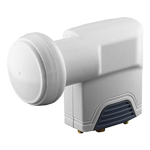 BestPlug Digitaler universal Satellit Quad LNB Empfänger mit 4 F-Buchse für direkten Anschluss von 4 Sat-Receivern, geeignet für 3D SD HD FullHD UHD 4K, Weiss