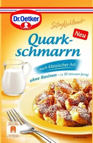Dr. Oetker Süße Mahlzeit Quarkschmarrn - Pudding & Dessertmischung, cremig-leckerer Quarkschmarrn für eine süße Auszeit, einfach zuzubereiten und ideal für Dessertliebhaber.