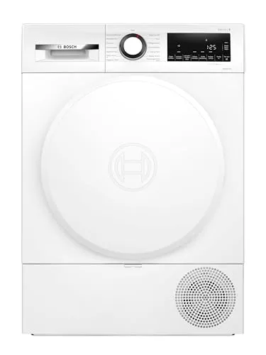 Bosch Serie 6 Wärmepumpentrockner 9 kg Halbe Beladung WQG233D21 | EasyClean Kondensatorfilter, Trommelreversierung für gleichmäßige Wärme, Sensitive Drying System, extrem leise 63 dB Lauf