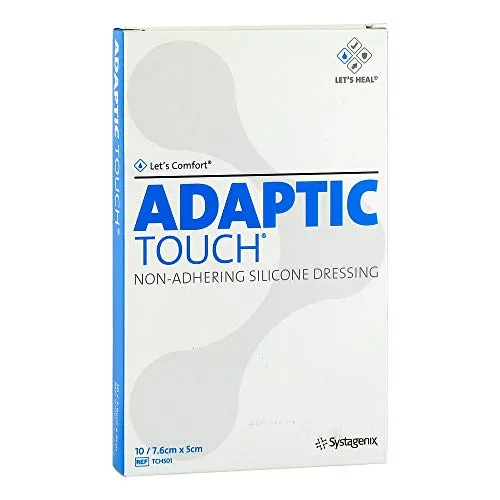 Adaptic Touch Wundauflage 5x7,6 cm, nichthaftend - Kompressen & Verbände, ideal für schmerzarme Wundheilung mit 10 St. in der Packung.