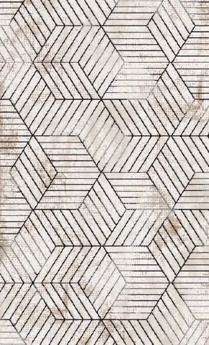Moderner Kurzflor Teppich Braun Weiß Geometrisch für Wohnzimmer und Flur - Stilvoller Kurzflor-Teppich in Braun und Weiß, ideal für verschiedene Räume. Pflegeleicht und aus hochwertigen Materialien gefertigt, bringt er Eleganz in Ihr Zuhause.