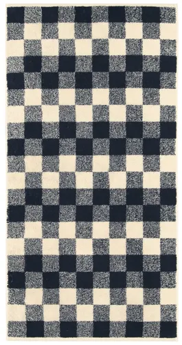 Cawö Handtuch NATURAL KARO BL 50x100 cm schwarz Handtücher