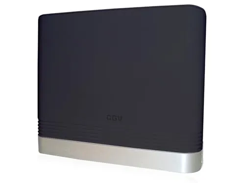 CGV AN-REGLISSE Zimmerantenne für DVB-T/DVB-T2 mit Verstärker aktive Antenne für innen, störungsfreier Empfang Dank LTE-Filter, Verstärkung regelbar, HDTV, 1,8 m Antennen-Kabel, Halterung, schwarz