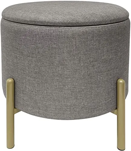 ECHTWERK Sitzhocker Logan mit Stauraum - Stilvoller Hocker mit abnehmbarem Deckel und robustem Design, ideal für Wohnzimmer und Schlafzimmer. Gepolsterte Sitzfläche und hoher Komfort, belastbar bis 150 kg.