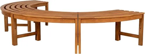 CLP Baumbank Male halbrund ohne Rückenlehne 250 cm von CLP