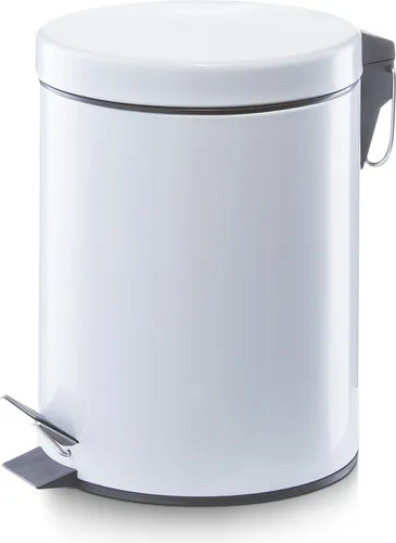 Zeller Treteimer, 5 ltr., weiß, Metall Ø 20,5 x 28 cm