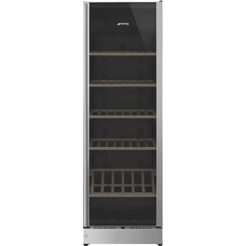 Smeg SCV115G Stand-Weinlagerschrank - Eleganter Edelstahl mit Rechtsanschlag - Weinkühlschränke, stilvoller Weinlagerschrank aus Edelstahl mit optimaler Temperaturkontrolle für die perfekte Lagerung Ihrer Weine.