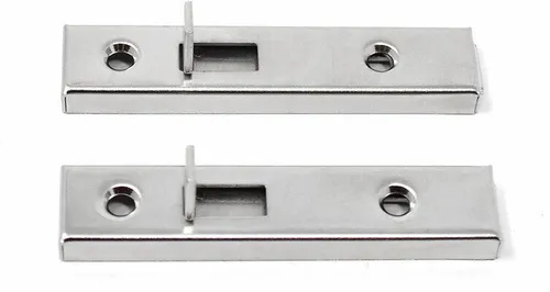 Design61 2x Schrankriegel Möbelriegel mit Schiebeverschluss Haustiertore 7cm