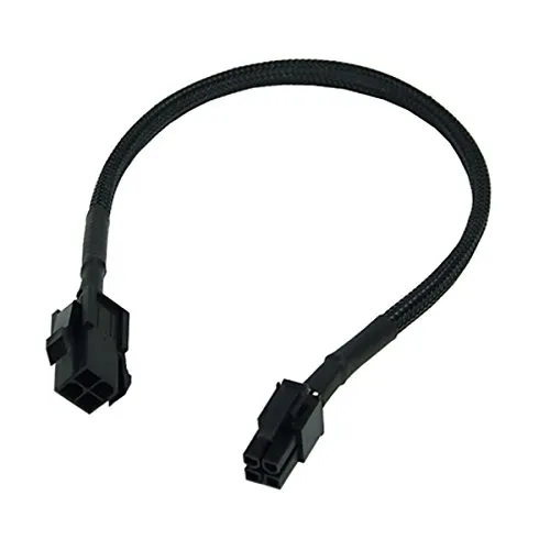 Phobya 4Pin Mainboard Verlängerung intern 30cm - Schwarz Kabel Lüfterkabel und Adapter