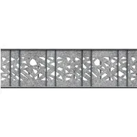 Produktbild zaunzu Sichtschutz Design Vlies Graphic für Doppelstabmatten Hellgrau 2,6m