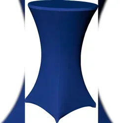 EXKLUSIV HEIMTEXTIL Stehtischhusse Stretch für Bistrotisch - Hussen für Bistrotische Ø 80-85 cm, elastisch und pflegeleicht, ideal für Veranstaltungen und Feiern, 4 Fußlaschen sorgen für sicheren Halt.