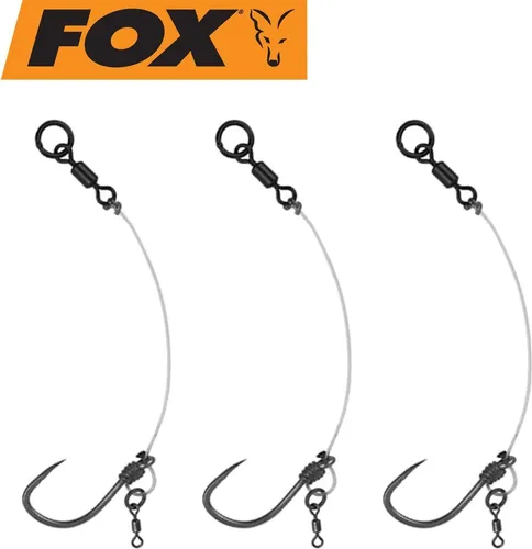 Fox Edge Armapoint stiff rig beaked Chod rigs Barbless, Größe:8