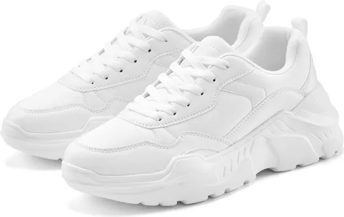 LASCANA Damen Sneaker Gr. 41, Weiß, VEGAN - Modische Sneaker von LASCANA mit leichter Chunky Sohle und weicher Innensohle. Ideal für einen sportiven Look, komplett VEGAN und aus hochwertigen Materialien gefertigt.