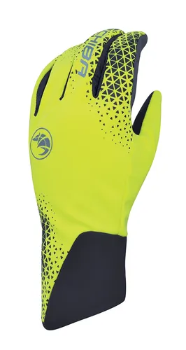 Chiba Fahrrad Winter-Handschuhe BioXCell Light neongelb/silber - Handschuhe für Vielfahrer: Warm, atmungsaktiv und winddicht mit anatomischer Gelpolsterung und Touchfinger für Smartphone-Bedienung.