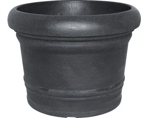Pflanzkübel PALERMO 60 cm aus Kunststoff - Garten-Zubehör, stilvoller Pflanzkübel in anthrazit, wetterfest und langlebig für Ihre Pflanzen im Freien.