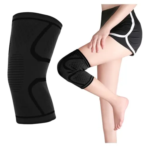 Abauoat Kniebandage für Damen/Männer,Premium Kniebandage Männer hilfreich Erholung bei Meniskusriss,Kniebandage Damen Knee Support,Knieschoner Arbeiten Unterstützung Arthritis,Bandschäden (M Single)