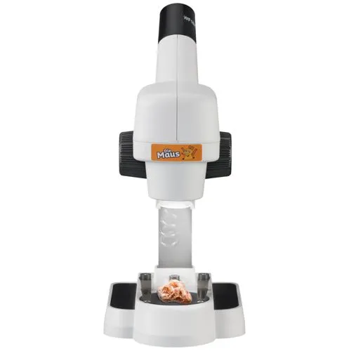 DieMaus Mikroskop mit LED-Beleuchtung - 20x Vergrößerung für Kinder - Mikroskop für Kinder ab 6 Jahren mit 20-facher Vergrößerung und LED-Beleuchtung, ideal für die spannende Entdeckung von Münzen und Mineralien. Leicht und tragbar für unterwegs.