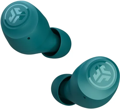 JLab GO Air POP True Wireless Kopfhörer - Kopfhörer mit über 32 Stunden Spielzeit, wasserfest und ideal für Sport. Genießen Sie klaren Klang und einfache Touch-Bedienung für Musik und Anrufe.