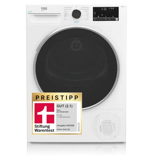 BEKO B3TSW48C9ZW Wärmepumpentrockner 8 kg