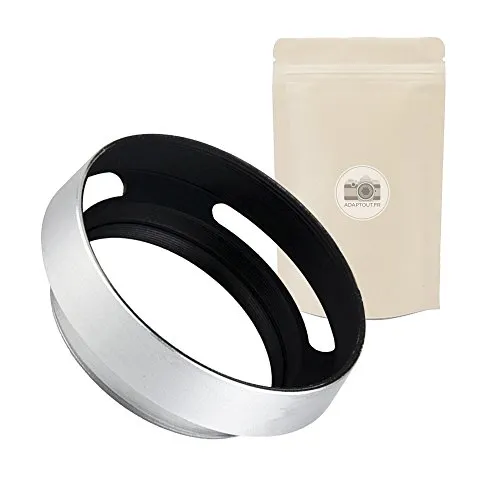 1x 43mm belüftete Silberne Metalllinsenhaube für Linse 43mm belüftete Linsenhaube