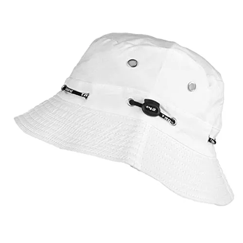 Toutacoo, Sommerhut, Sonnenhut,Hut, Ganzjahreshut, Einstellbar, faltbar- Unisex- Weiß