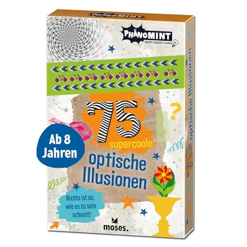 moses. PhänoMINT 75 supercoole optische Illusionen | Spannende Experimente und optische Täuschungen für clevere Kids | Kartenset für Kinder ab 9 Jahren