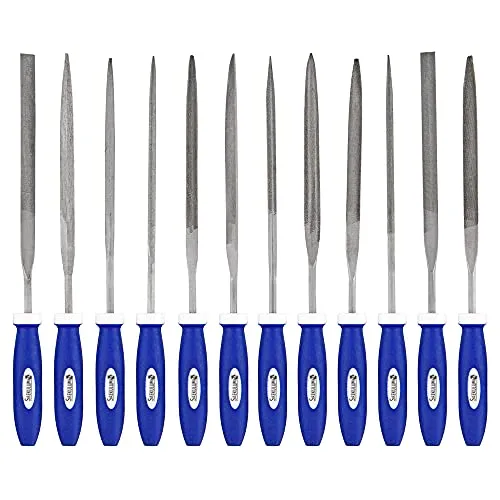 Schlüsselfeilen Feilen 12er Set 100mm Feilenlänge, stabile Bauart, Bruchfest, Mini-Feilen Pfeilen