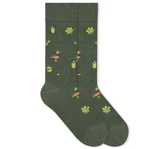 von Jungfeld - 1er Set Motiv Socken mit Duck Pond Icon - Bunte Socken in Gr. 35-38
