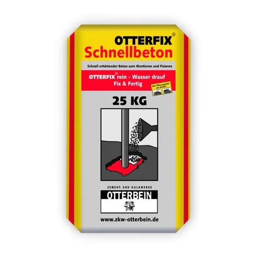 Produktbild Otterfix Schnellbeton 25 kg, Fertigbeton, Montagebeton, Fixbeton, Blitzzement, Mörtel