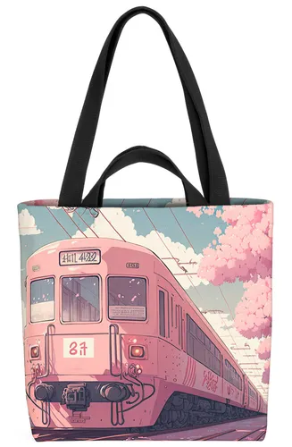 Japan Anime Zug Blumen Tasche reise japan japanisch comic anime nachbar totoro