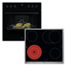 AH32B Herdset mit 8 Heizarten und Edelstahlrahmen von AEG