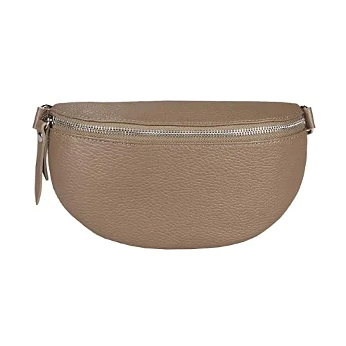 Made in Italy Damen Leder Gürteltasche - Mode-Hüfttaschen: Elegante, multifunktionale Ledertasche mit verstellbarem Gurt, ideal für Freizeit und Ausgehen. Hochwertiges italienisches Leder verleiht ihr einen einzigartigen Vintage-Look.