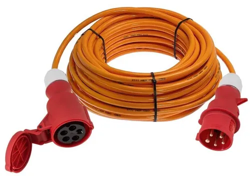 PUR 10 m Baustellenverlängerung Kabel 400V 16A CEE in gelb von as - Schwabe