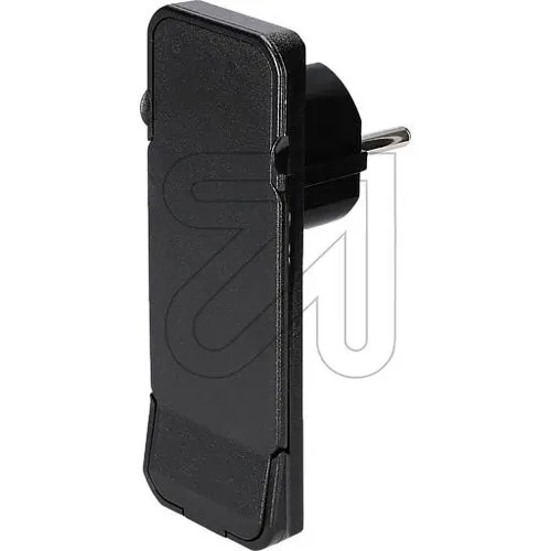 Flat Plug Schuko-Flachstecker schwarz