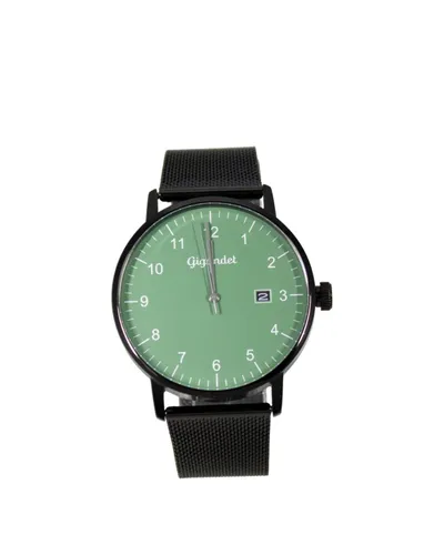 Gigandet Quarzuhr Armbanduhr Herren Quarz Schwarz Edelstahl Datum Petrol G26-008, Mineralglas, Datumsanzeige, arabische Ziffern