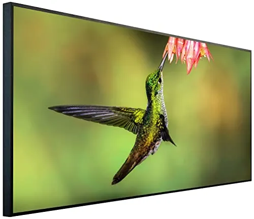 Ecowelle Infrarotheizung mit Bild | 750 Watt | 60x120 cm | Infrarot Heizung| | Made in Germany| b 90 Vogel mit Blume