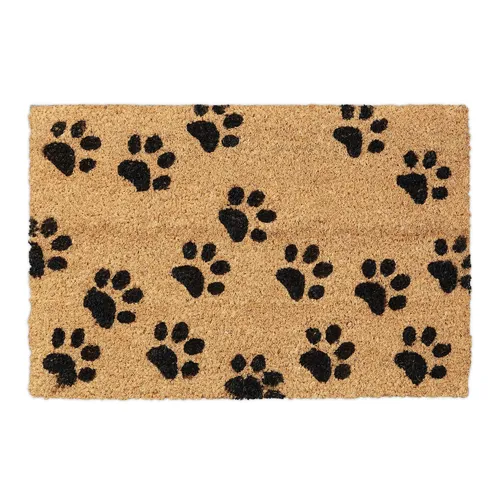 Fußmatte Kokosfußmatte Türmatte mit Pfoten Schmutzfangmatte rutschfest 1,4 kg