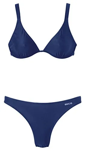 Beco Damen Bügel Bikini B-Cup, Marine, 36 - Bikini-Oberteile mit Sweetheart Wire Bra Style, verstellbaren Trägern für perfekten Halt und klassischem Design, ideal für Strand und Pool.