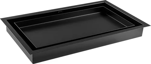 Deckenluftgitter Open Air 16-OnTop VARIO 450 x 230 mm – Schwarz - Praktisches Deckenluftgitter für gezielte Warmluftsteuerung und einfachen Zugang zum Kamin. Individuell gestaltbare Abdeckung für harmonische Integration in Ihr Wohnambiente. Verstellbar und verschließbar für besten Komfort.