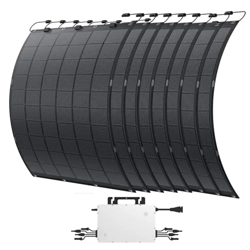 Kleines Kraftwerk Flexibles Balkonkraftwerk 1800Wp – Solarpanel Komplettpaket mit Wechselrichter - ☀️ FLEXIBLE INSTALLATION: 8 ultraflache Module (je 115,9 × 100,9 × 0,3 cm) für die Montage auf Balkonen, Zäunen oder Sonderflächen. Ideal für Mieter! 🔋 EFFEKTIVE STROMVERSORGUNG: Bis zu 1800 kWh pro Jahr für kleine Haushalte. 📱 SMARTE ÜBERWACHUNG: Inklusive 1600W Mikro-Wechselrichter mit App-Steuerung.