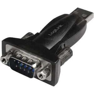 LogiLink USB-Adapter AU0002F, für Seriell-Port, RS232 Stecker auf USB-A Stecker, USB 2.0
