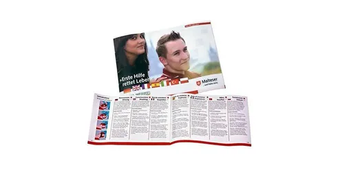 WM-Teamsport Erste-Hilfe-Set Anleitung zur Ersten Hilfe A6-Heft zum Einlegen in Erste-Hilfe-Koffer