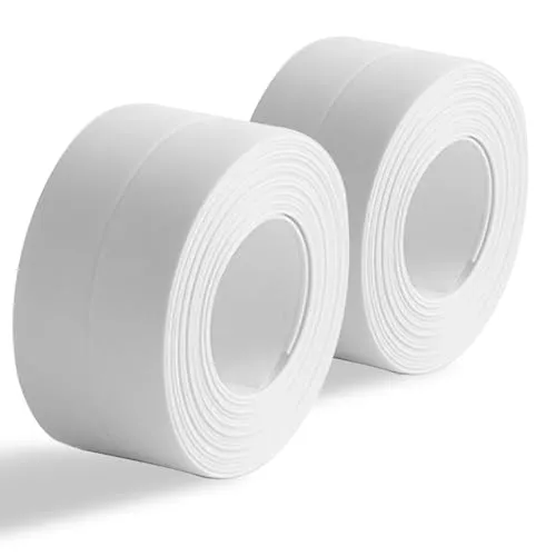 Rollen Dichtungsband Selbstklebend, dichtungsband wasserdicht, Dichtungsband Dusche, Selbstklebendes Bad Dichtungsstreifen für Badewanne,Küche Dichtungsband Arbeitsflächen,WC,Spülbecken(Weiß) 2
