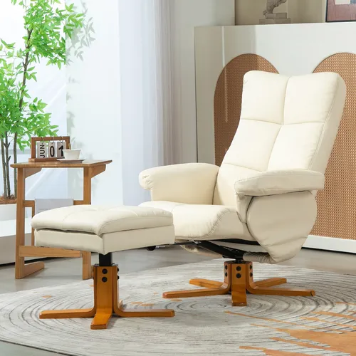 HOMCOM Relaxsessel mit Hocker und Stauraum - Moderner Relaxsessel mit Liegefunktion und integriertem Stauraum. Ideal für Wohnzimmer und Schlafzimmer. Genießen Sie höchsten Komfort bei entspannenden Stunden.