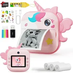 Sofortbildkamera für Kinder mit 32GB Karte in pink von Vivitar