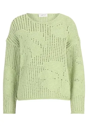 Cartoon Damen Strickpullover mit Rundhalsausschnitt 40, Apfel - Stylischer Damen Pullover von Cartoon in Oversized-Passform, aus 100% Baumwolle für höchsten Tragekomfort – perfekt für moderne, trendige Outfits.