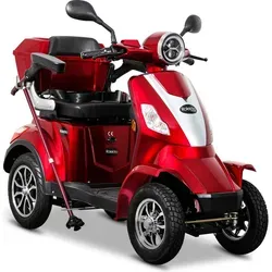 Rolektro E-Quad 15 - Rot, 1000 Watt Elektromobil, emissionsfrei und ideal für sicheres Fahren ohne Helmpflicht