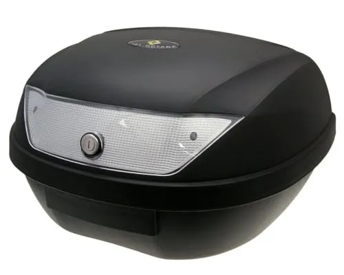 Top Case Koffer schwarz 51L / Reflektor weiß