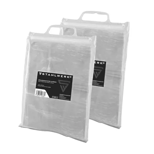 STAHLWERK Staubschutztür 2er Set U-Form - Planen & Abdeckfolien: Hochfestes, luft- und staubdichtes Polyethylen schützt effektiv vor Baustaub während Renovierungsarbeiten. Extra große U-Form mit Reißverschluss für einfachen Zugang.